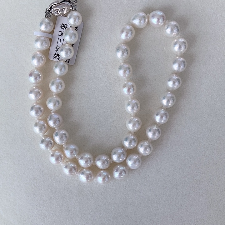淡水珍珠银S925镶嵌颈饰9-10
