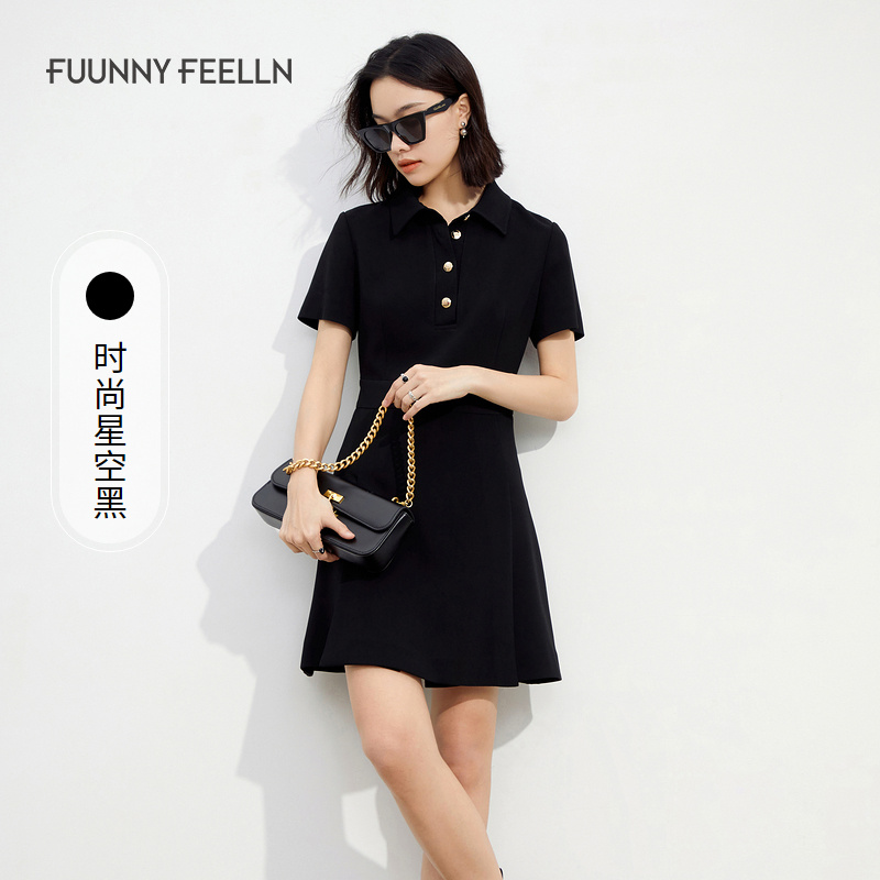 商场同款FF||仿佛夏季新款连衣裙高冷法式收腰设计感FF01261