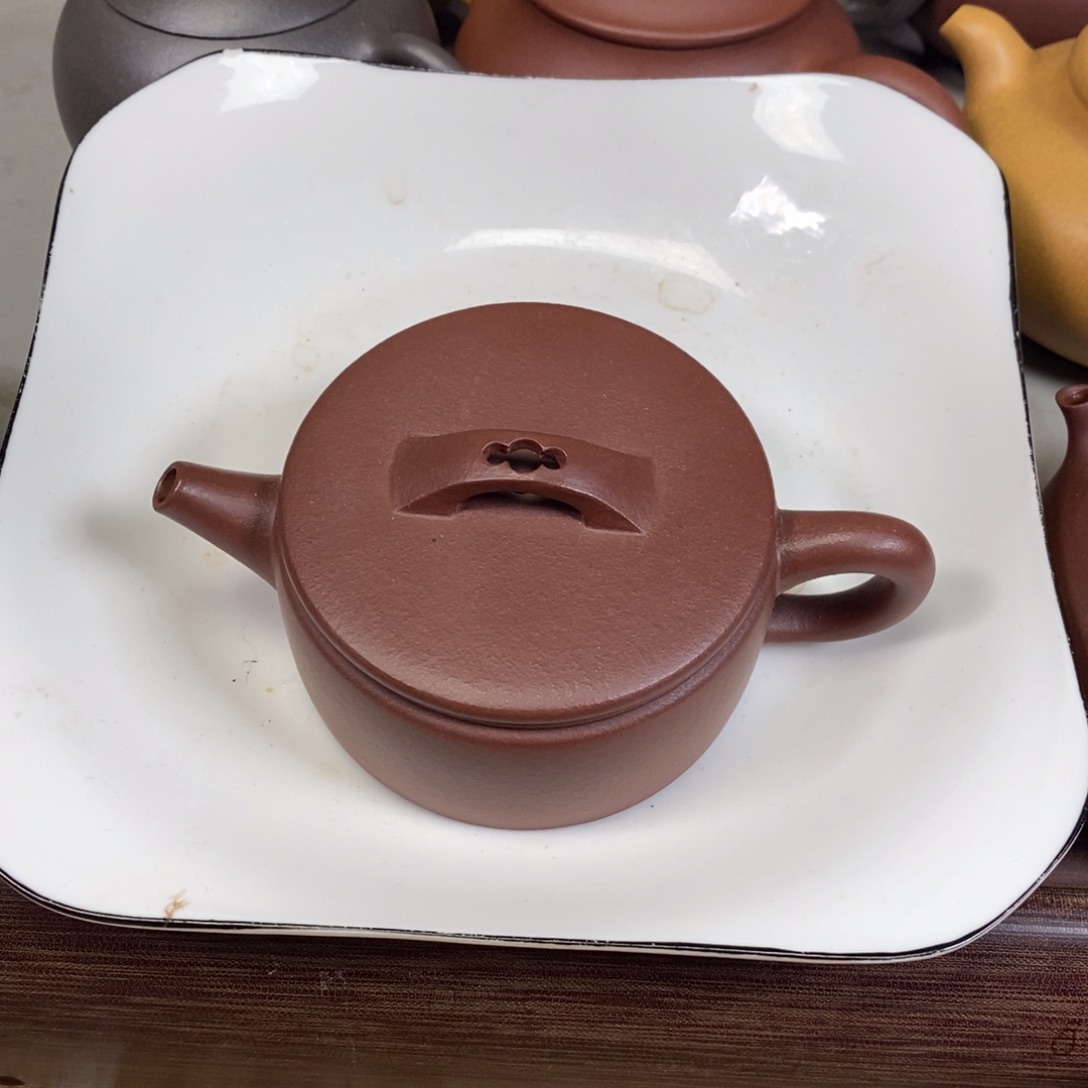 紫砂茶壶淡**影宜兴紫砂半手工