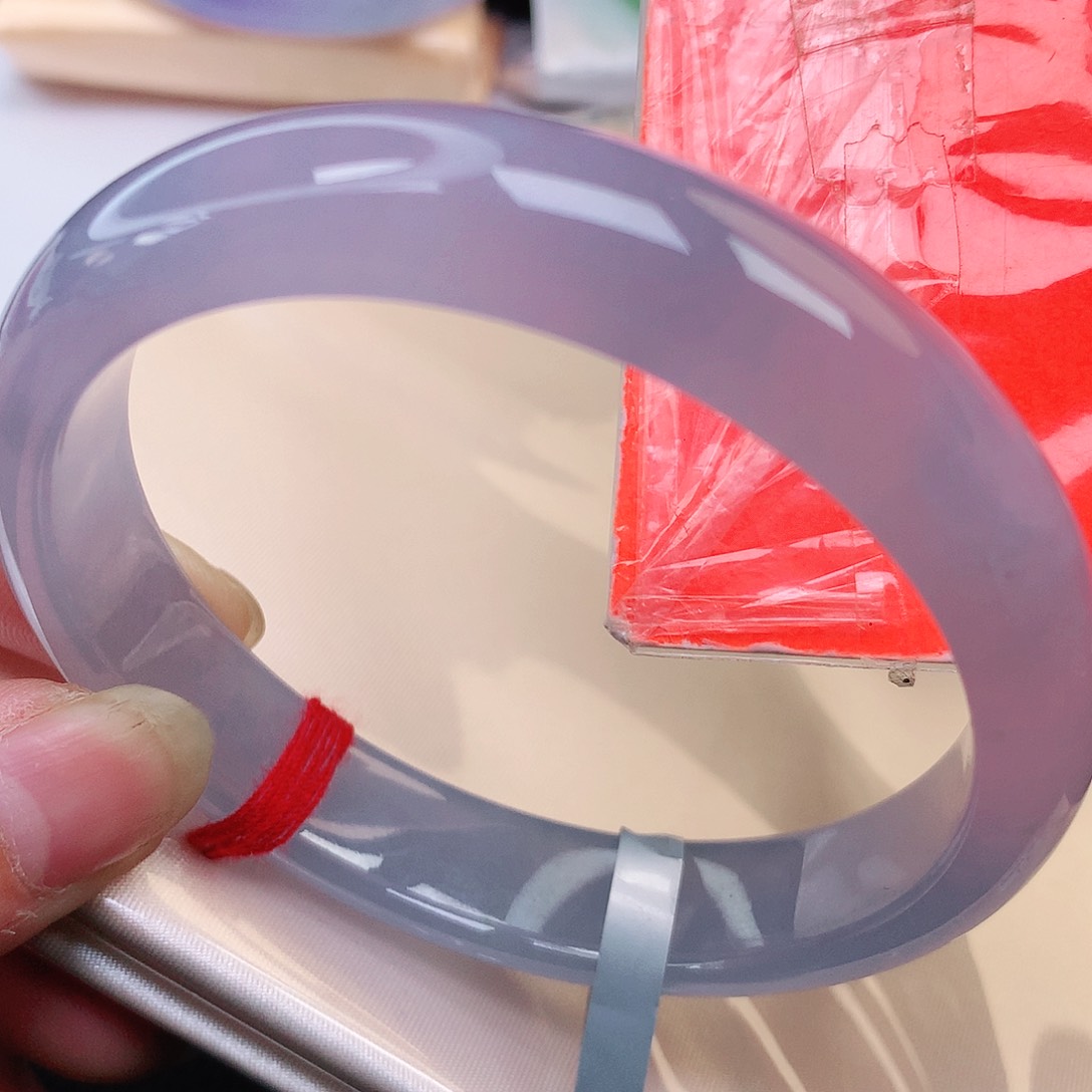 未镶嵌手镯翡翠60-61圈高冰紫罗兰天花版强推荐毕业镯