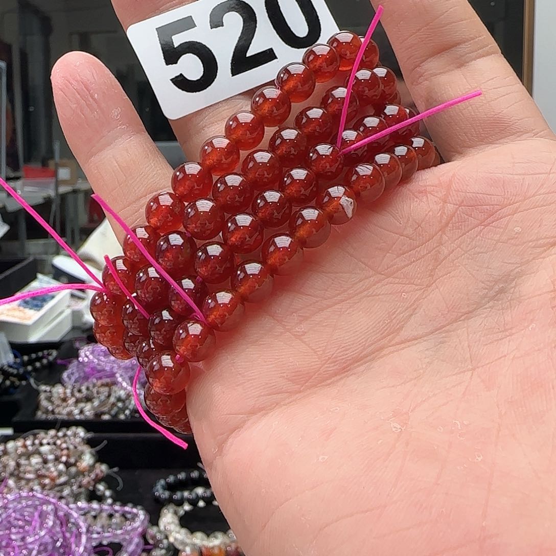 水晶手链未镶嵌520石榴石