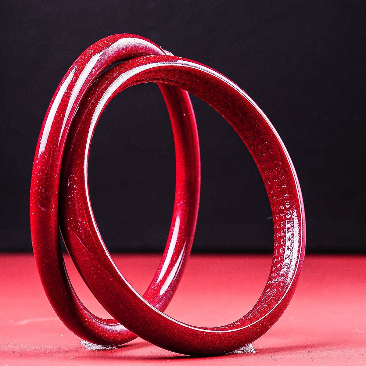 含辰砂工艺品高含量紫金朱砂复古经文手镯平安女款宽条圆条