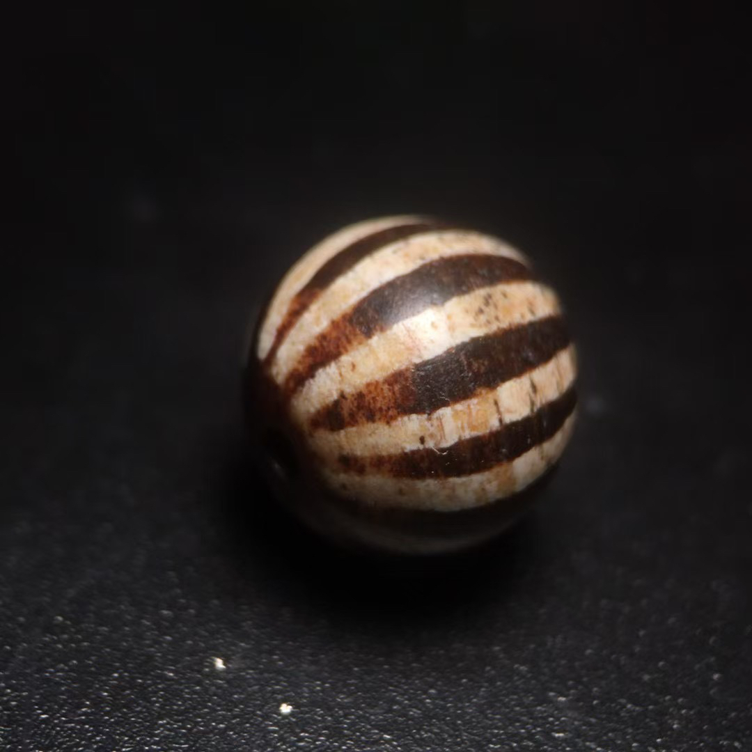 【如是】精品十二线邦提克瓜珠 牙黄邦提克 一颗尺寸 12.5mm