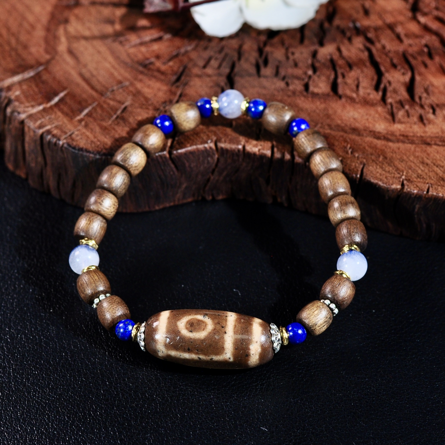 合金木质手链 【龙老板】三贵贵班公矿二眼手串A1892680