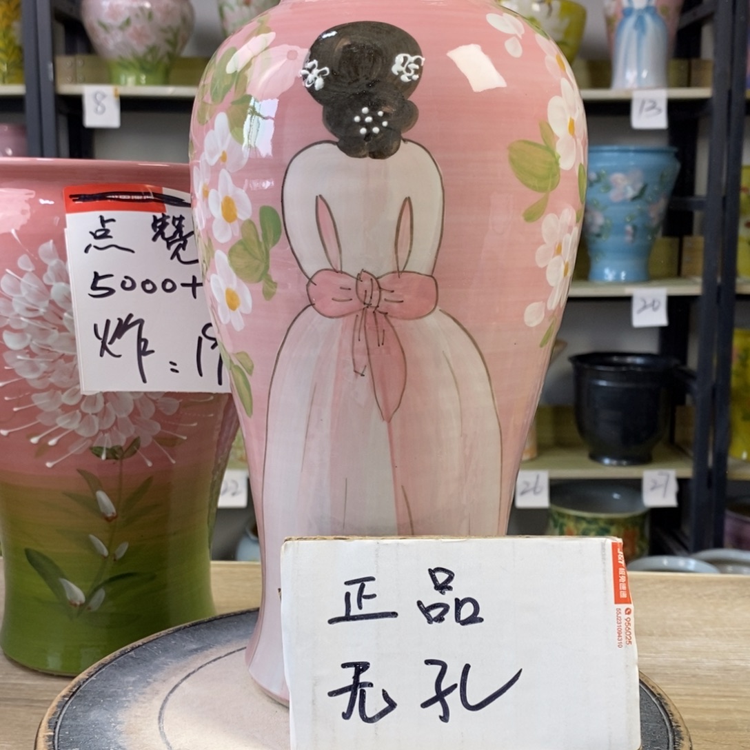 景德镇手工手绘陶瓷花盆
