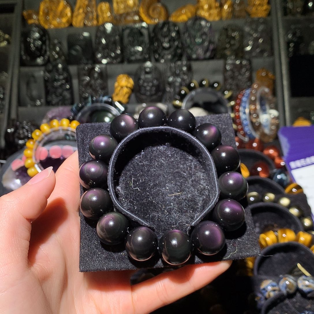 黑曜岩手链未镶嵌C*c