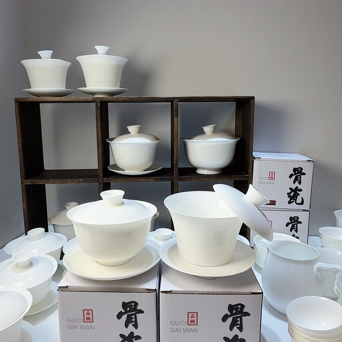150cc马蹄盖碗骨瓷