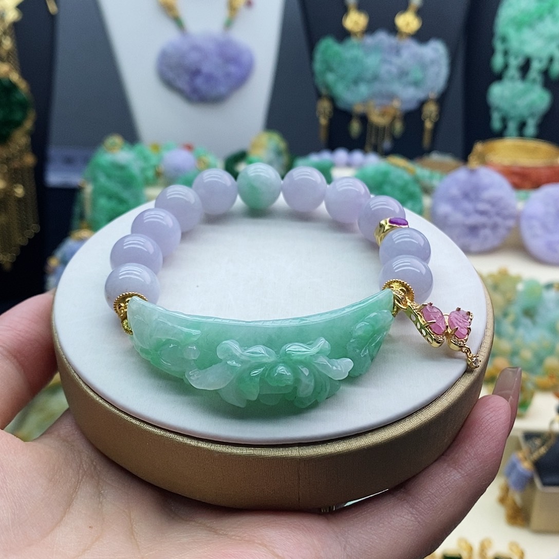 未镶嵌手串翡翠手牌