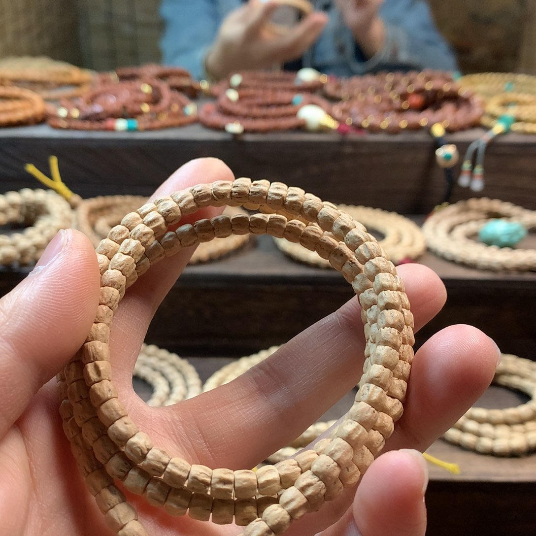 柏香籽/百香籽吊坠粉皮直切多棱龙脊顺