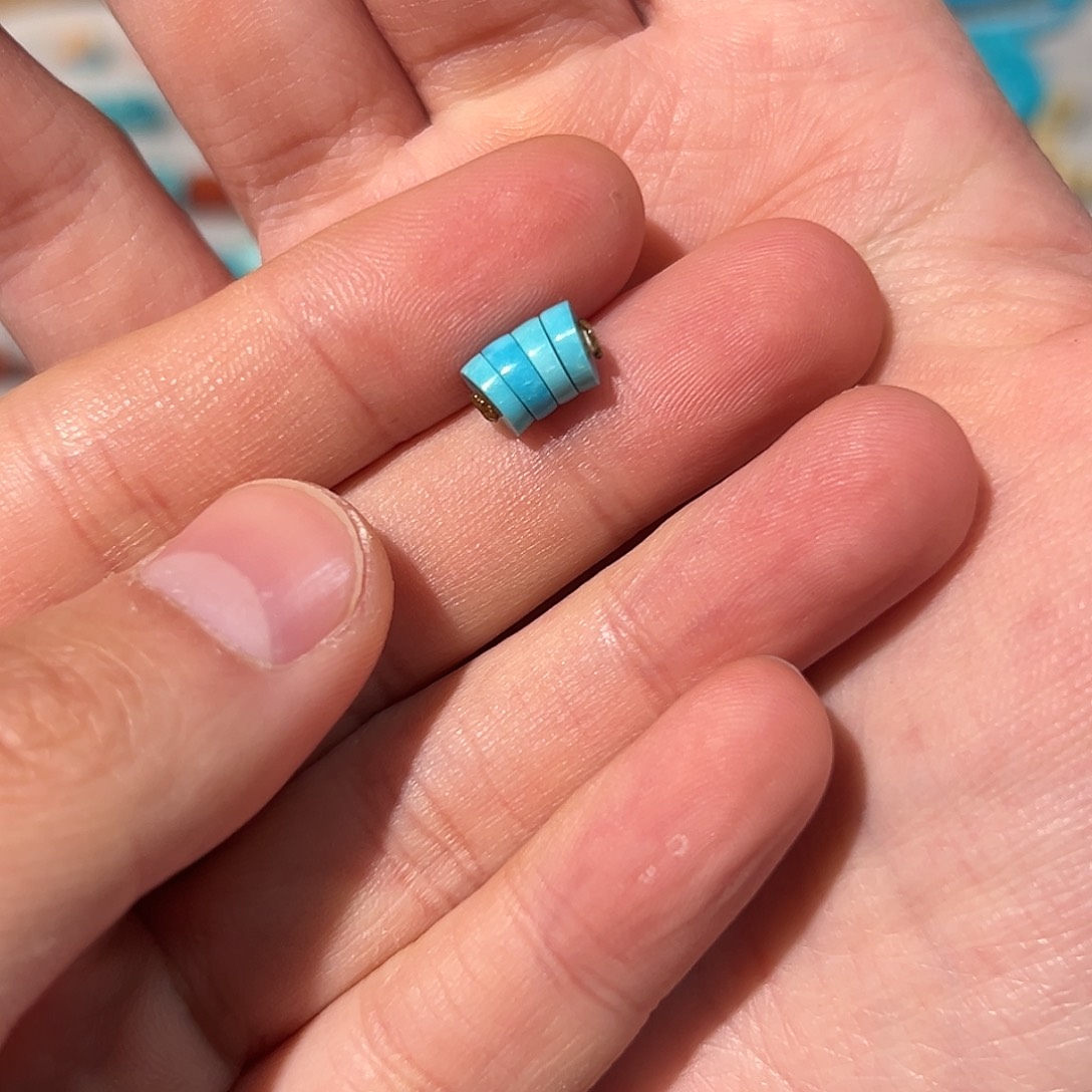 绿松石配饰未镶嵌斜切隔片卡6