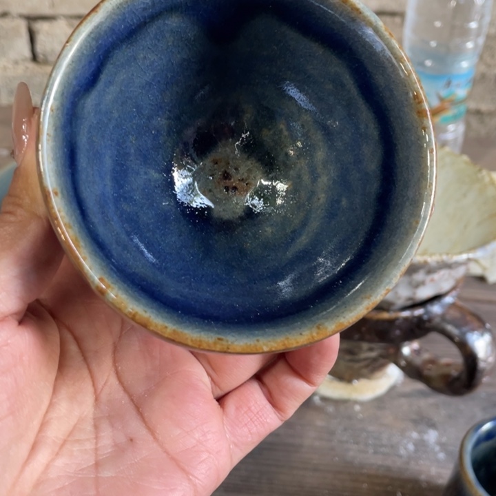 浪鬼柴烧 釉绘柴烧雨*杯