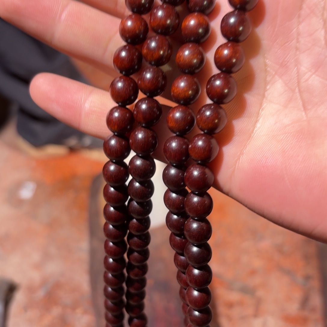染料紫檀（血檀）1.0/108帝王泥多圈