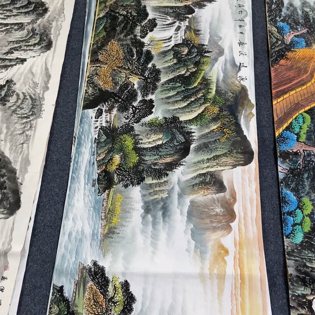 国画小六尺山水一副