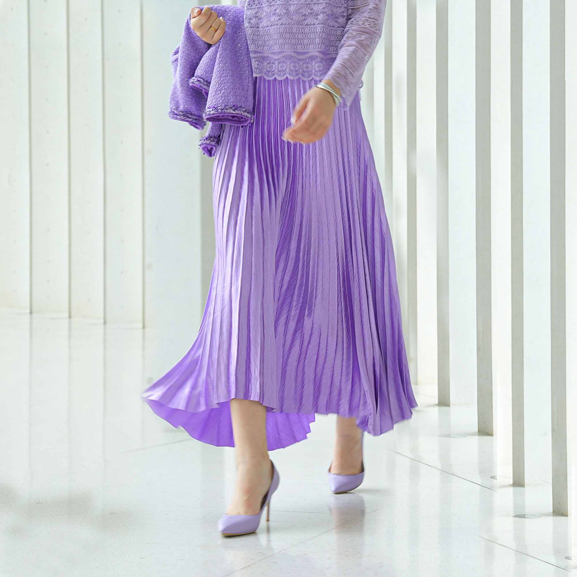 XIANPIN/鲜品【粉色卫衣】百褶裙