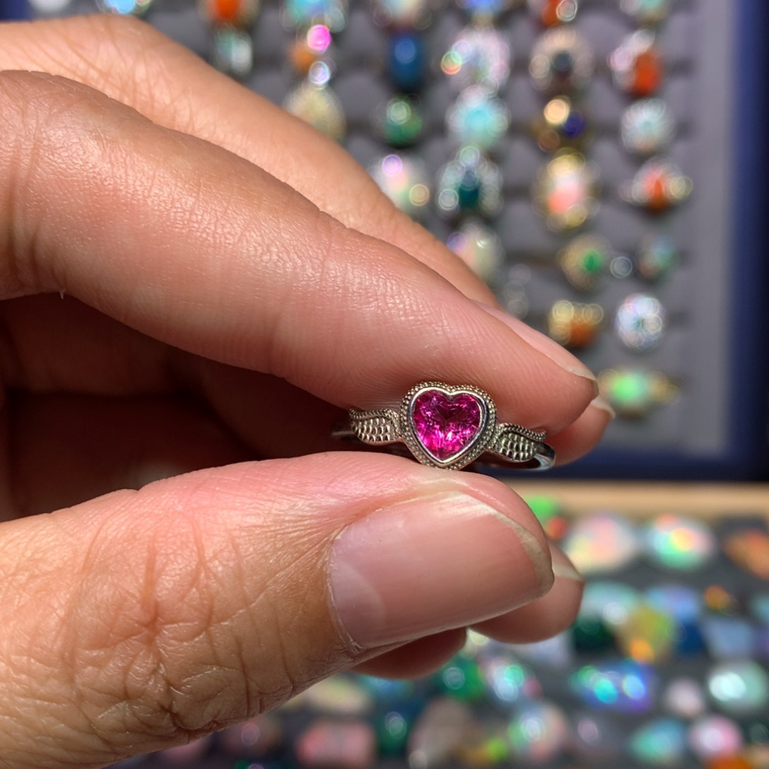 欧泊戒指款式银S925镶嵌