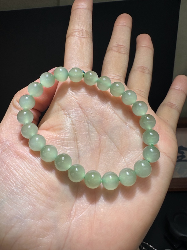 【橦芯珠宝】青海老料猫眼手串 8mm