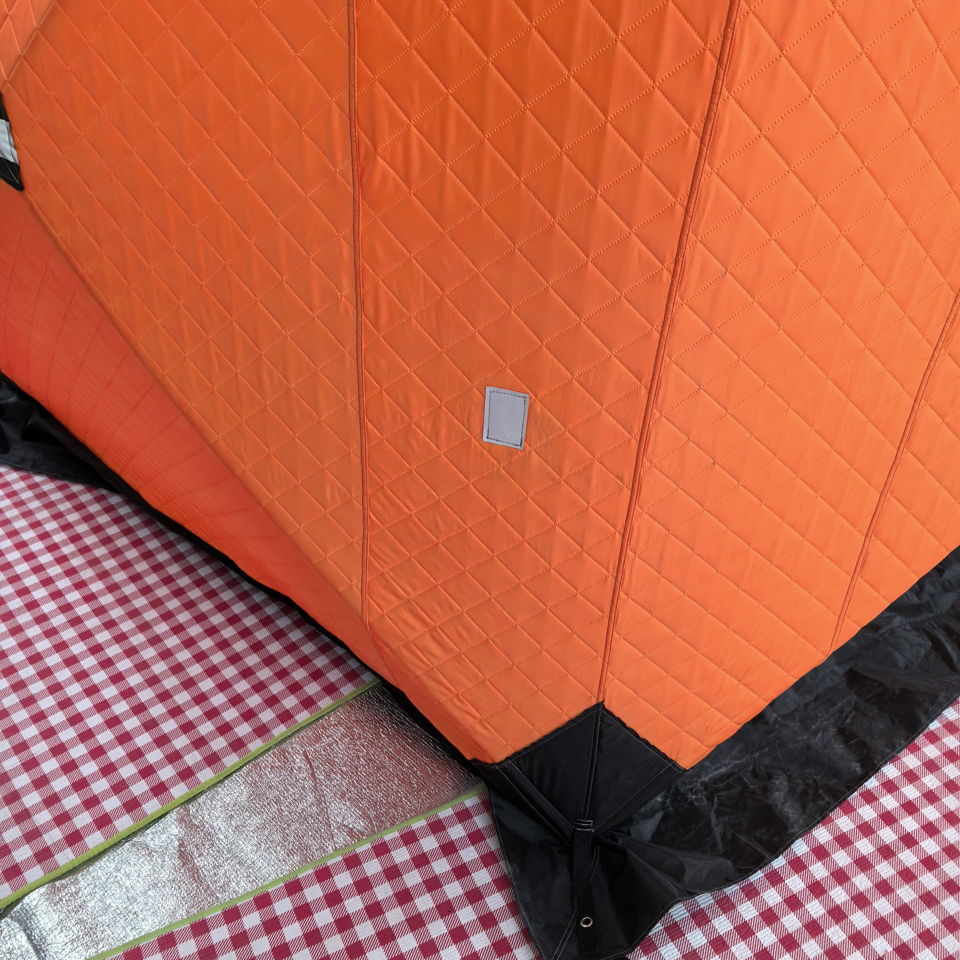 橘黄色，内部尺寸：170×170×200 桑拿露营帐篷不防雨无底布