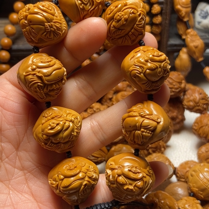 【闪购商品】橄榄核手串/手链枫**寒八宝弥勒2.45