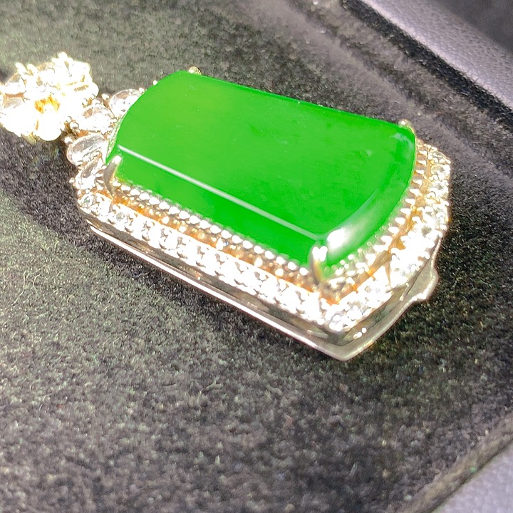 翡翠银S925镶嵌颈饰