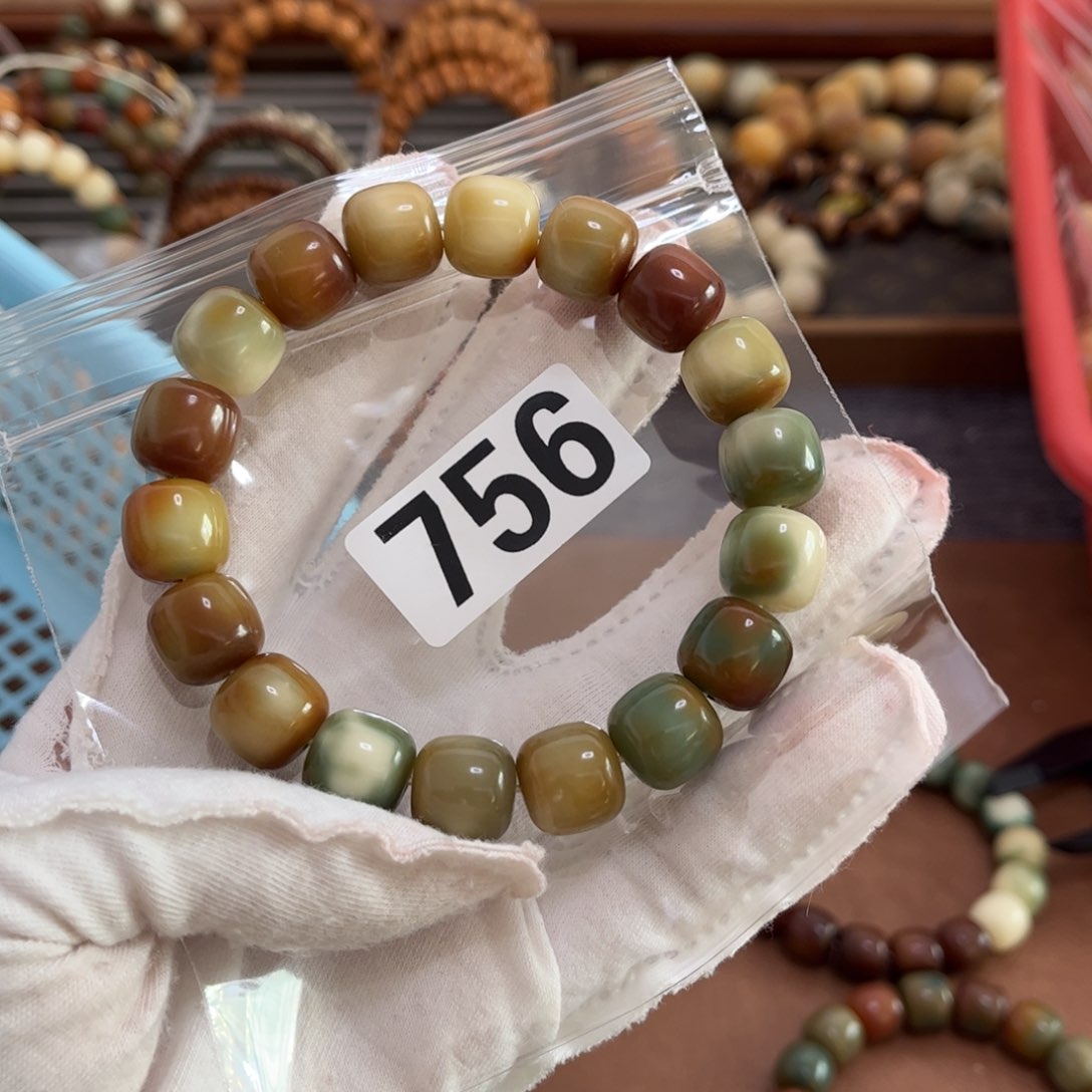 白玉菩提手串756干磨