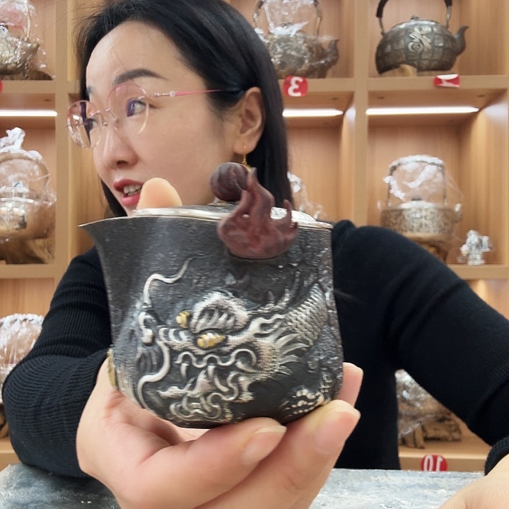 银壶泡茶壶足银999