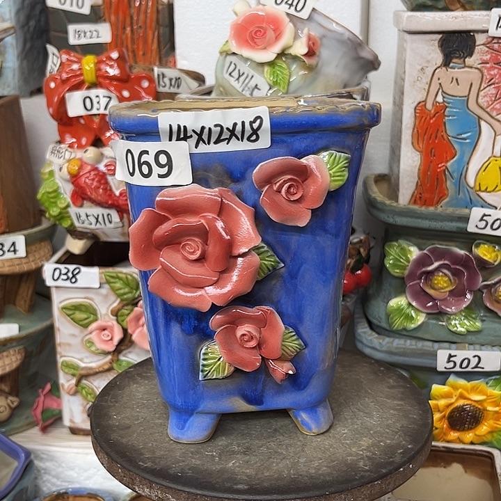 粗陶材质多肉花盆