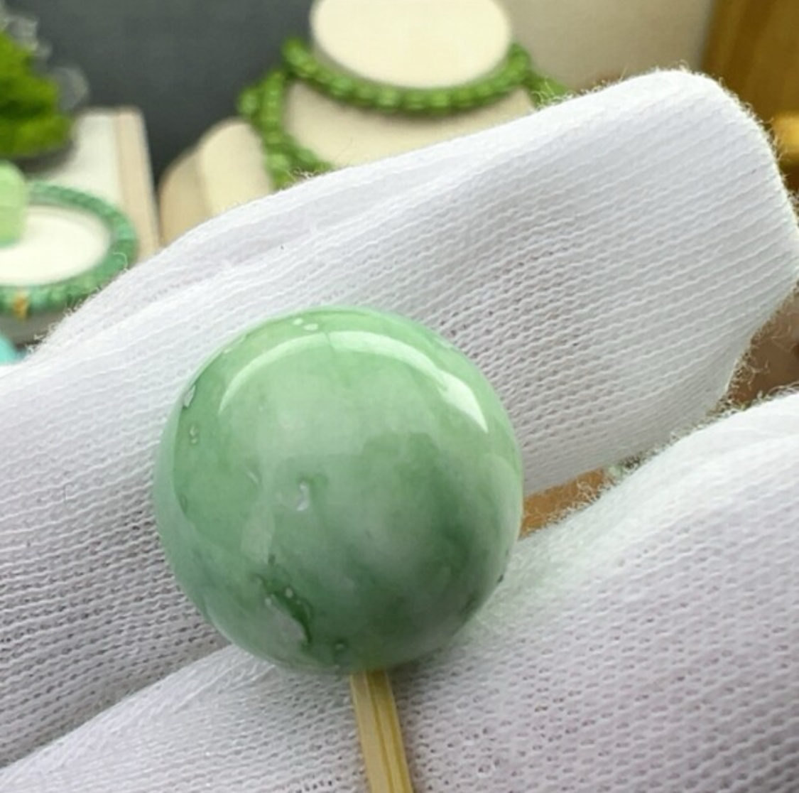 菜籽黄精品水波纹圆珠