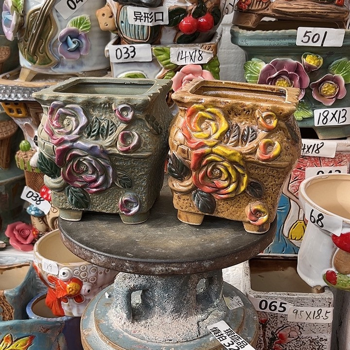 粗陶材质多肉花盆