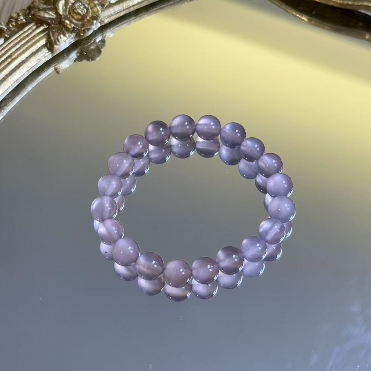 LZ3869-1 8mm紫粉色玛瑙手串