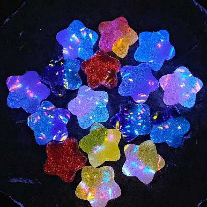 对对碰萤火虫夜光胖星星DIY树脂可爱摆件