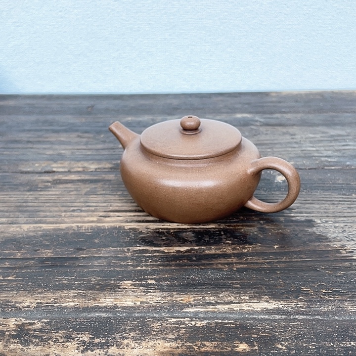 茶壶紫砂段泥扁圆壶