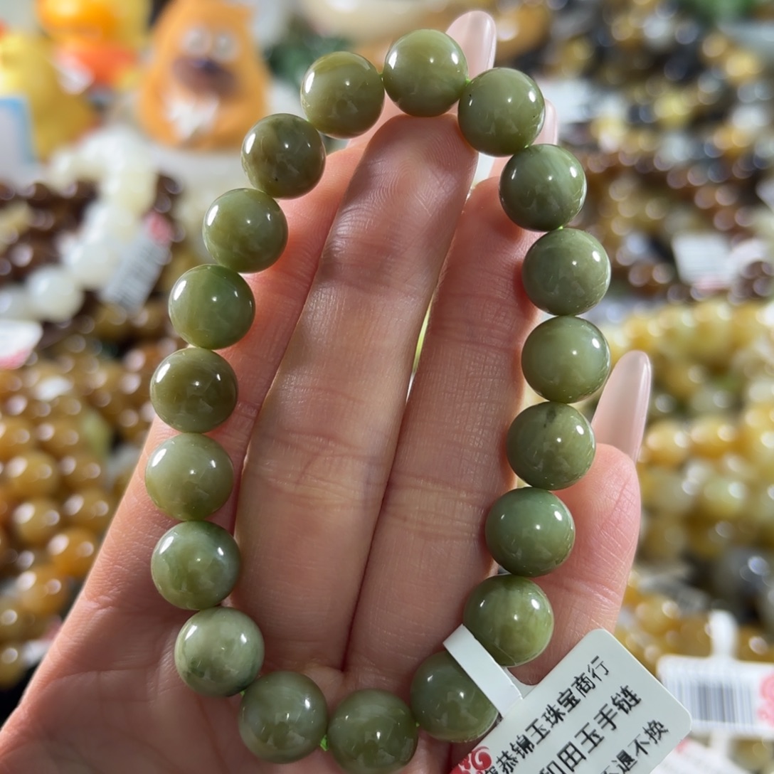 和田玉未镶嵌手串85