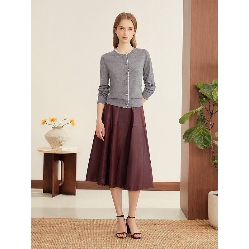 YINER音儿2025秋季新款闪光丝肌理百搭羊毛针织衫8C65306066