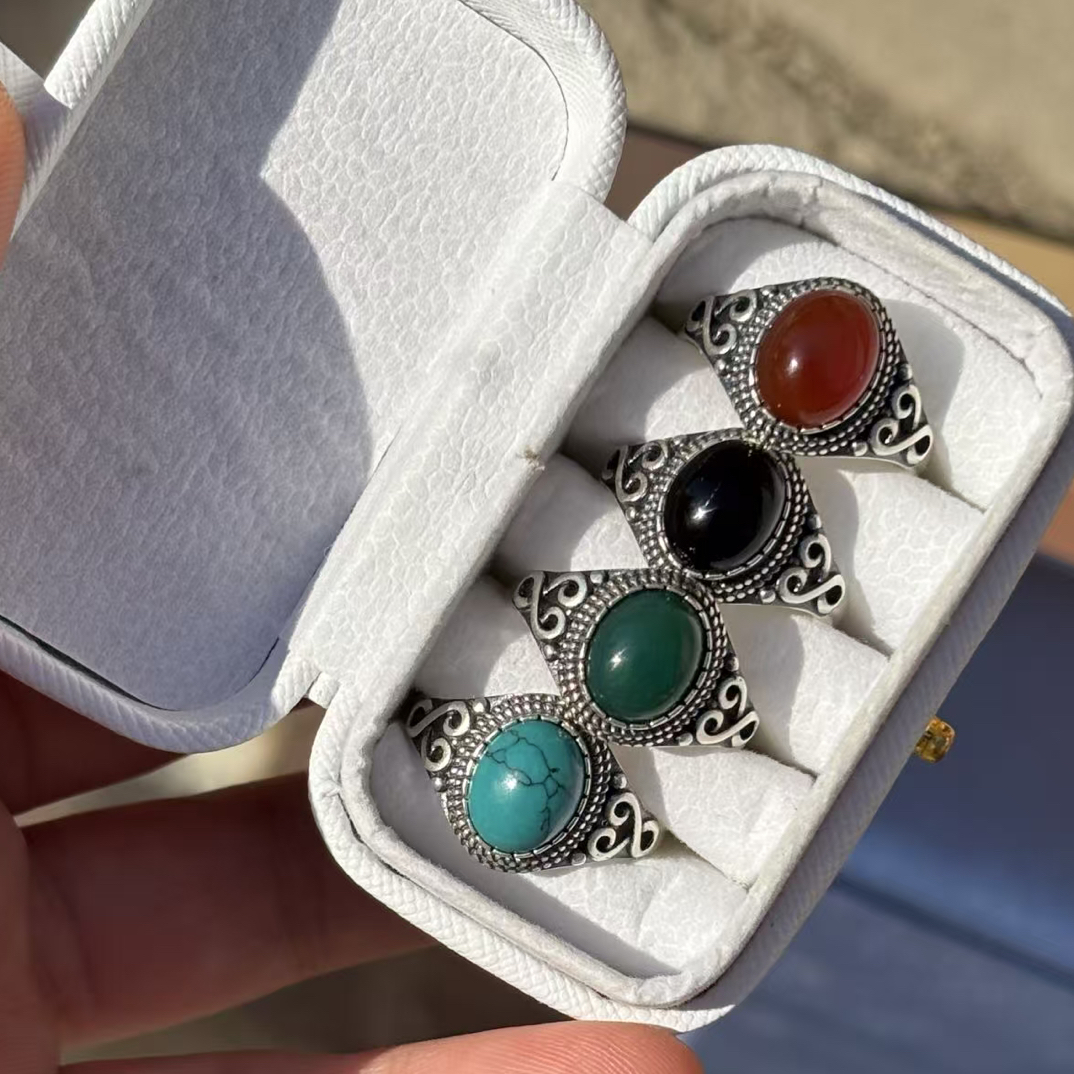 925银戒指 男女开口大戒指