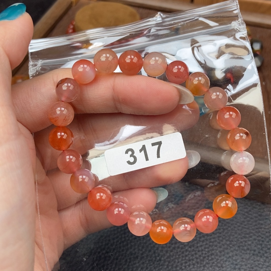 南红玛瑙未镶嵌手链卡8.7