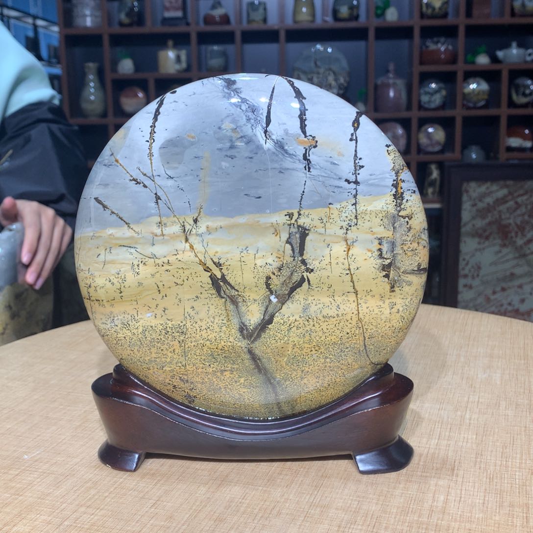 紫砂，广西国画石摆件，收藏观赏