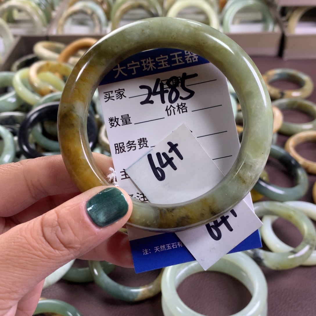 蛇纹石玉未镶嵌手镯2485