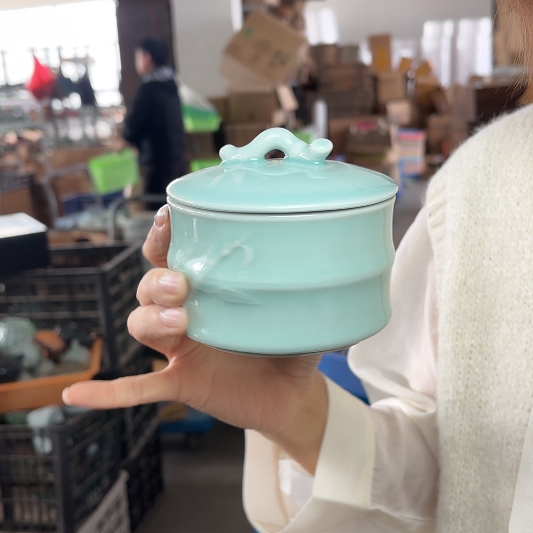 龙泉云间青瓷小米茶器