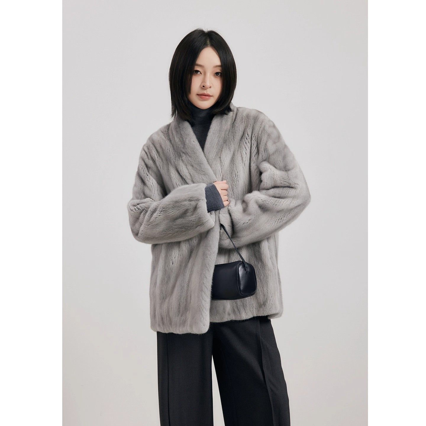 人造皮草 【贵妇级别】冬季好看仿貂皮大衣皮草外套贵气女千金款