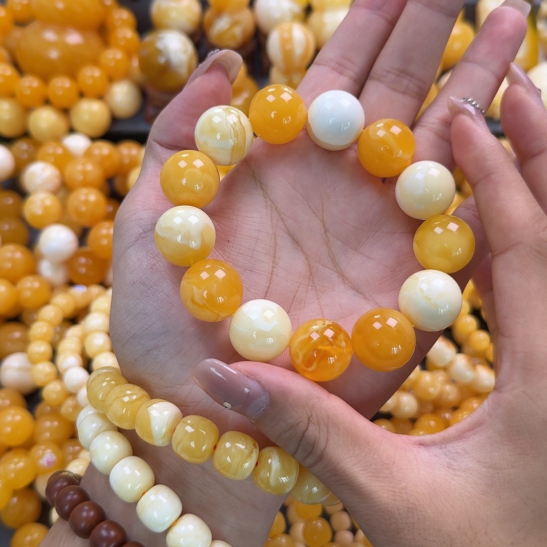 蜜蜡未镶嵌珠宝奇石18mm