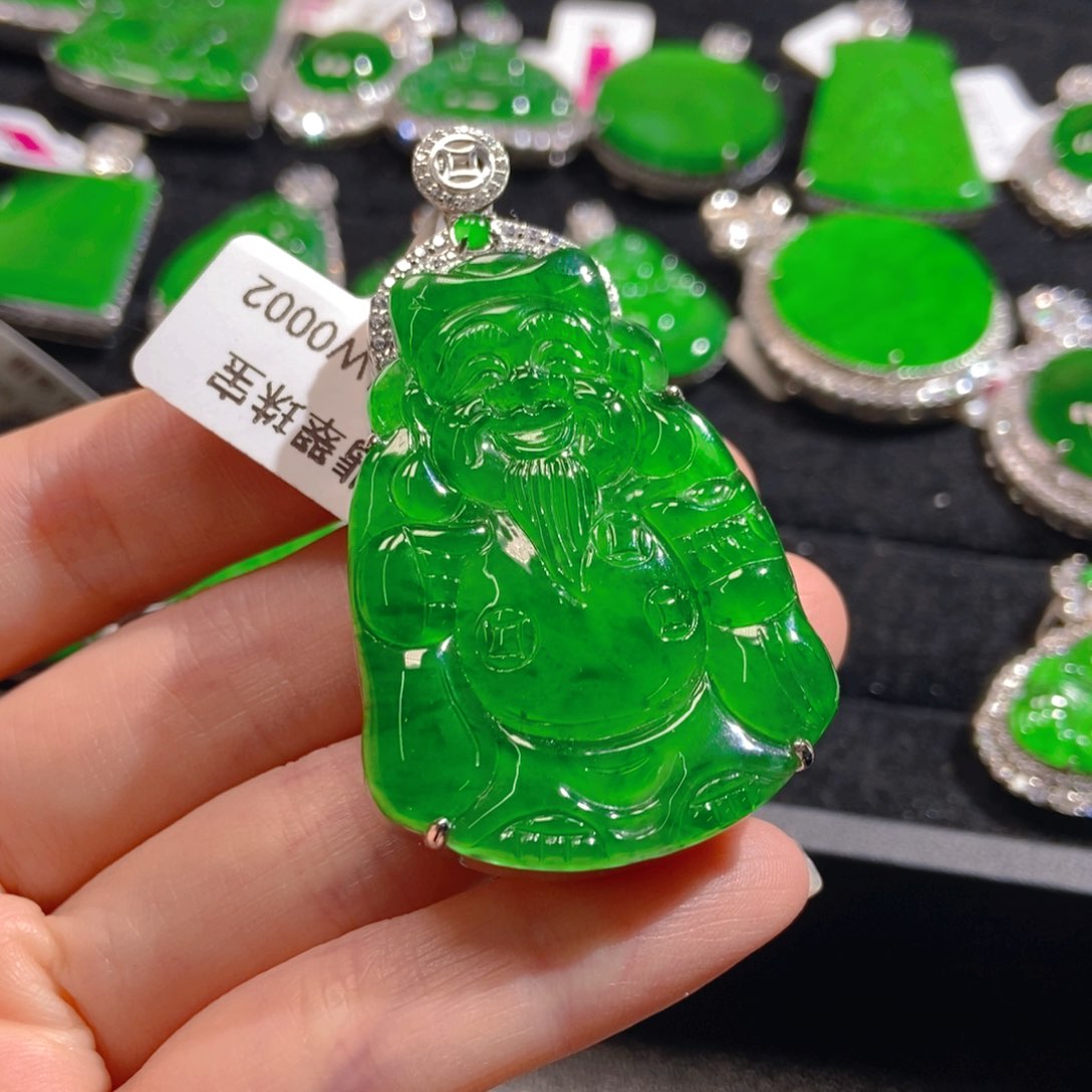 翡翠吊坠(不含链)银S925镶嵌