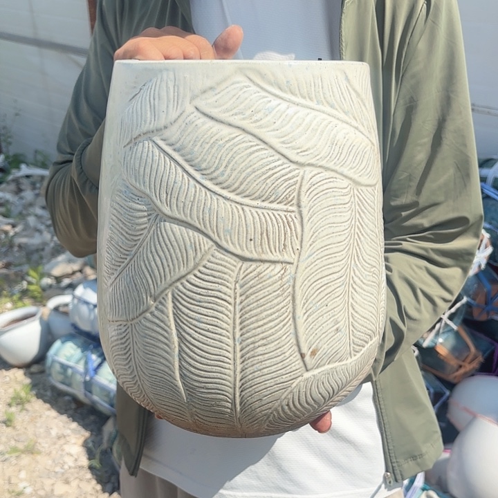 复古芭蕉叶瑕疵口径21高度31