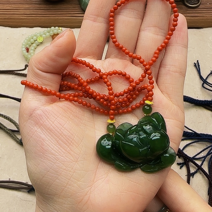 和田玉（碧玉）颈饰未镶嵌S**七