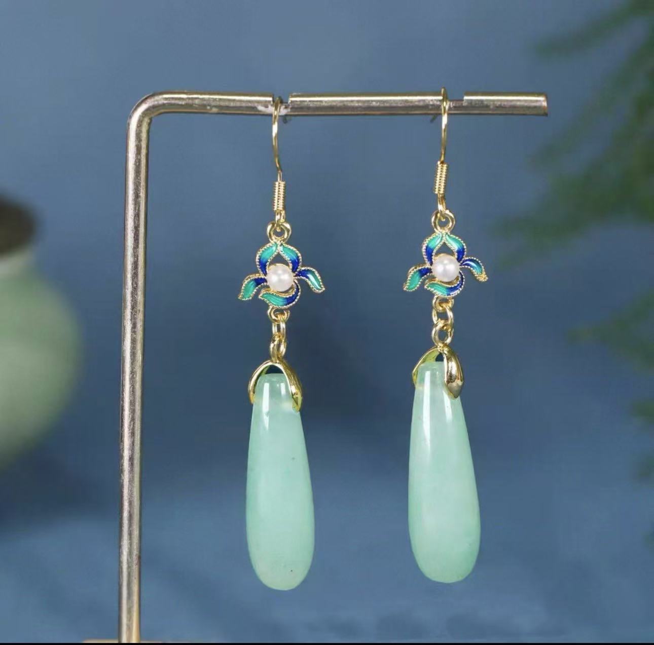 绿色东陵耳坠时尚百搭多样性发其一