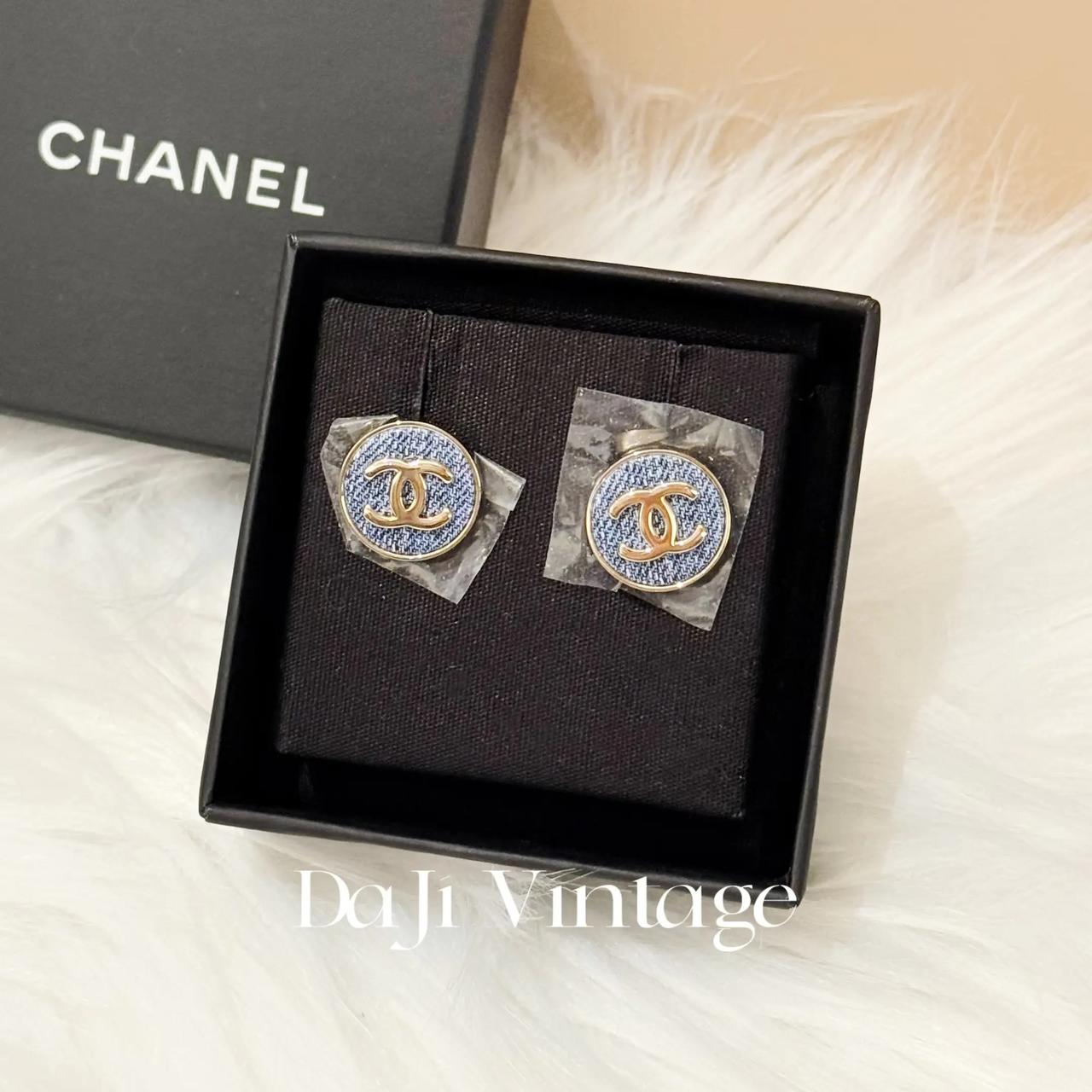 99新 Chanel/香奈儿 大吉中古/香奈儿丹宁双c耳钉