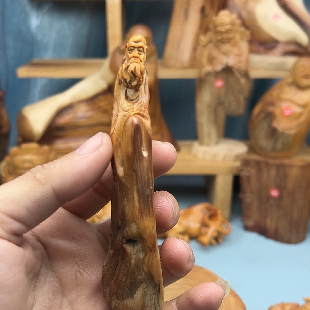 木柏木摆件手把件