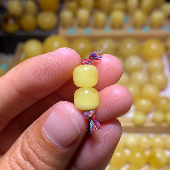 蜜蜡裸石未镶嵌天然俄料黄白花蜜蜡精工老型8.5