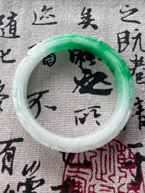 W2174-五八➕缅甸翡翠手镯