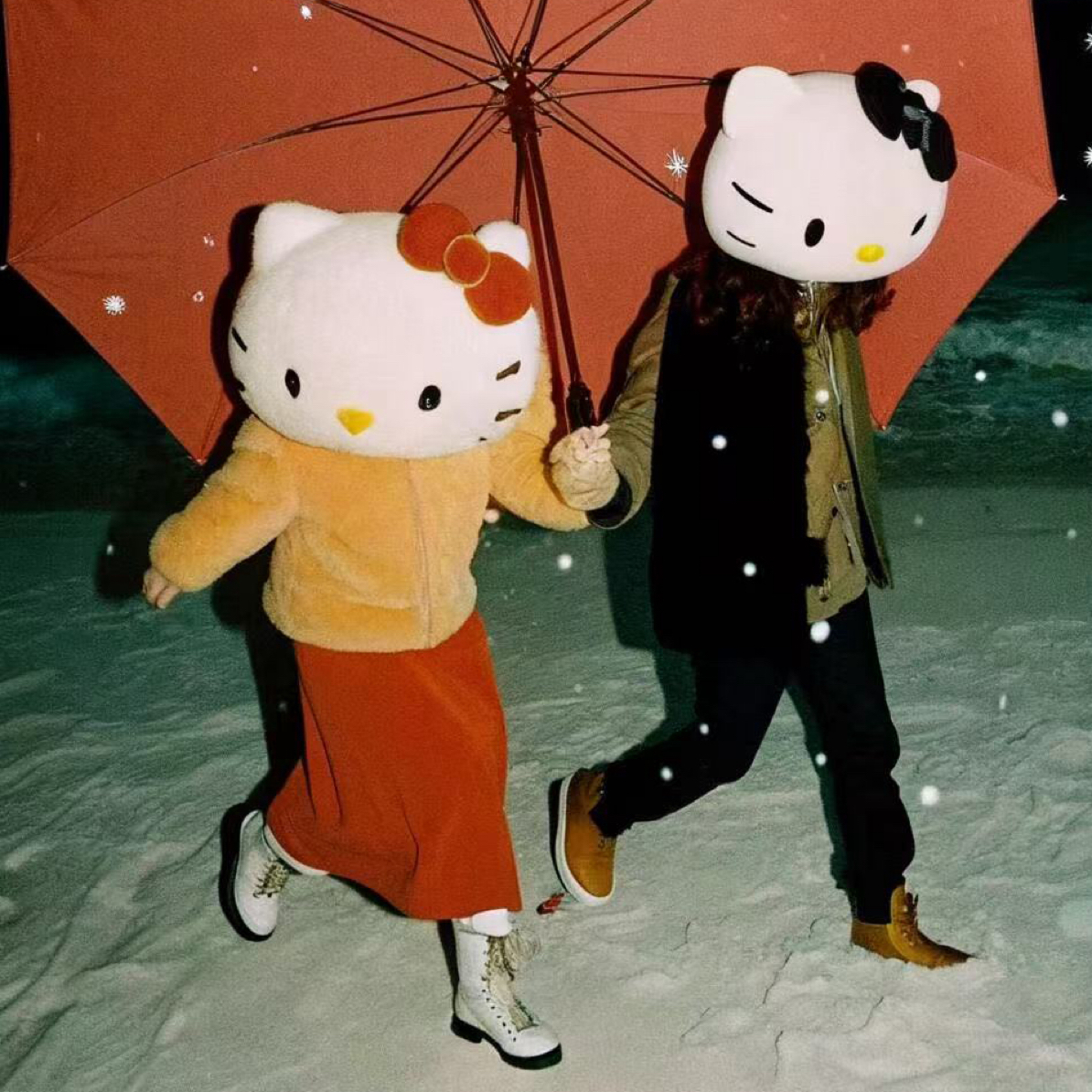 RUSHMOON 【满印蝴蝶结skip工装裤】