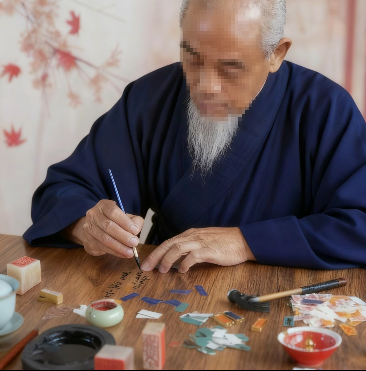 合金吊坠 1号 红色 聚米开韵 师傅手绘 龙虎山作品 [已走流程] 